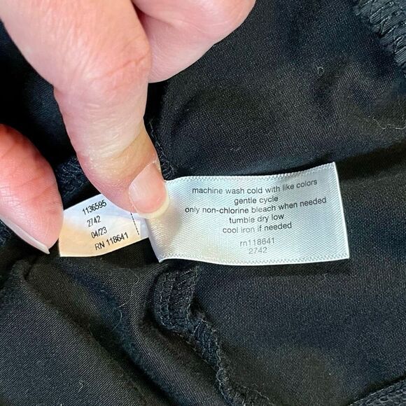 Lane Bryant Full Zip Collared Black Blouse 18 - Picture 10 of 10